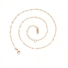 1 件简约时尚多色 2.3 毫米宽，40 厘米 + 5 厘米链龙虾扣唇链项链，304 不锈钢不褪色，DIY 珠宝配饰，适合日常、派对和节日佩戴 - N41 - 查看 11