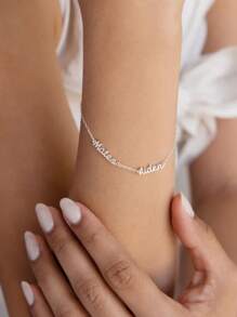 1 pieza Brazalete personalizado con varios nombres en oro, plata y oro rosa. Brazalete con nombres personalizados y multicapa. Regalo para damas de honor, Día de la Madre, Navidad, regalo para mamá.