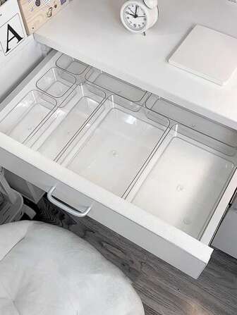 1 pieza/3 piezas/4 piezas/5 piezas/7 piezas/11 piezas Caja de almacenamiento de maquillaje de varios tamaños, bandejas organizadoras de productos para el cuidado de la piel, caja organizadora multifuncional para el escritorio para el dormitorio, joyero, estuche, soporte para brochas de maquillaje, soporte para perfumes, bolsa, regalos para mujeres, regalos de Navidad, ideas de regalo para mujeres