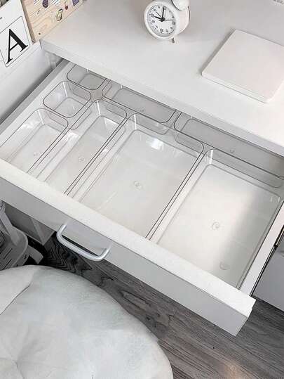 1 pezzo/3 pezzi/4 pezzi/5 pezzi/7 pezzi/11 pezzi Scatola portaoggetti per il trucco di varie dimensioni, vassoi organizer per prodotti per la cura della pelle, scatola organizer multifunzionale per scrivania, camera da letto, dormitorio, portagioielli, custodia, porta pennelli trucco, porta pennelli, organizer per profumi, custodia