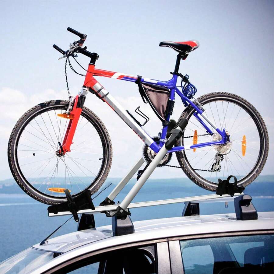 LUCKYERMORE LUCKYERMORE Universal Roof Mount Bike Rack With Foldable