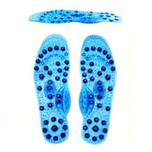 1 Pair Massage Insoles With 68pcs Transparent Blue & Black Magnetic Stones, Covering Whole Foot Acupressure Points, Soft PVC Material Suitable For All Shoes - Blue - View 8