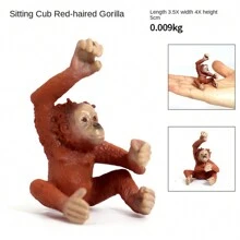 逼真的毛绒大猩猩玩具模型，非洲野生动物雕像，可爱的家居装饰，儿童生日礼物，男孩玩具，圣诞礼物 - 多色 - 查看 13