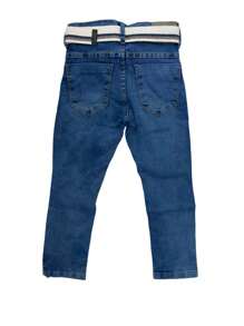 Ripped Jeans For Boys With Elastane And Adjuster. - 藍色 - 查看 2