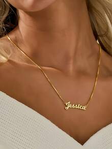 1 件金色玫瑰金定制名字项链，个性化珠宝，节日礼物，个性化礼物，定制礼物，母亲节礼物，圣诞礼物，妈妈礼物 - 彩色 - 查看 7