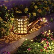 Đèn tưới nước năng lượng mặt trời Đèn sân vườn ngoài trời Đèn nghệ thuật Chống thấm nước IP65 Đèn năng lượng mặt trời treo cho sân vườn Đèn thác nước để trang trí sân vườn - Đèn ấm trà ánh sáng ấm áp - Xem 8