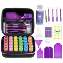 1 Set 5D Diamond Painting Full Tools Kit, Include Diamond Glue, Diamond Painting Pen, Tray, Etc. Suitable For DIY Lovers, Holiday Gifts