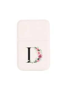 Espejo de maquillaje blanco mini plegable y portátil, espejo de maquillaje con soporte con patrón de flores rosas y letras negras A-Z, espejo de viaje, producto de belleza, espejo de maquillaje de sobremesa, espejo de maquillaje compacto rectangular plegable minimalista, espejo de maquillaje portátil de viaje para mujer - regalo del Día de la Madre - Blanco - Ver 14