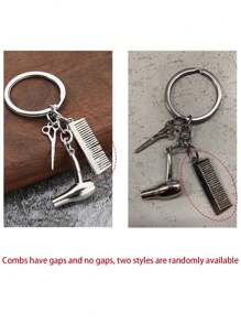 1pc Ferramentas de cabeleireiro Temático Chaveiro Metálico Incluindo Tesoura Secador de Cabelo Pente Pingente DIY Chaveiro de Carro Pingente Chaveiro de Cabeleireiro Conjunto de Chaveiros Personalizado Secador de Cabelo Tesoura Pente Pingente Chaveiro de Liga Para Carro Bolsa de Mão Salão de Cabeleireiro Presente de Aniversário Mulheres Homens Presente Acessórios de Presente Decoração Chaveiro Pingentes