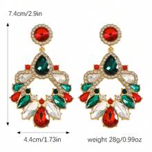 1 Paar modische und wunderschöne Weihnachts-Diamant-Ohrringe, geeignet für Mädchen zum Tragen während Festen, 1 Paar handgefertigte Karnevals-Reisperlen-Ohrringe, Masken-Ohrringe, Hummer-Ohrringe, Stiefel-Ohrringe, Karneval, sehr geeignet zum Tragen während des Karnevals, um Sie hübscher und auffallender zu machen