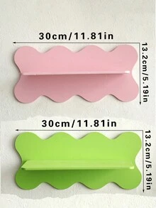 1 Giá để đồ pha lê treo tường hình sóng bằng gỗ, thiết kế tối giản đơn giản dùng để trang trí nhà cửa - Nhiều màu - Xem 7