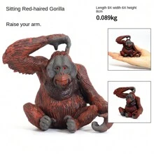逼真的毛绒大猩猩玩具模型，非洲野生动物雕像，可爱的家居装饰，儿童生日礼物，男孩玩具，圣诞礼物 - 多色 - 查看 15