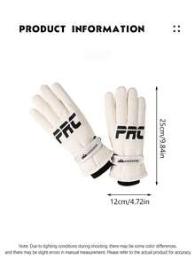 1 chiếc Găng tay trượt tuyết mùa đông ngoài trời lót nhiệt dày in chữ mới cho nam và nữ, ấm áp, chống trượt, chống gió, chống nước, khóa nhiệt, mềm mại thân thiện với da dành cho cặp đôi chơi thể thao ngoài trời, đạp xe, lái xe - Nhiều màu - Xem 11