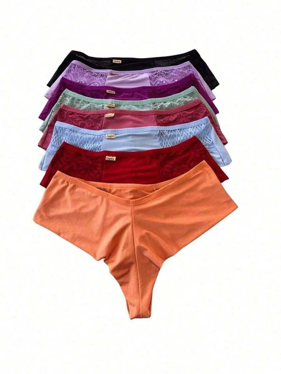 KIT Plus Size Panties Double String Wide Side Comfort Lingerie Women's Clothing Cheap - 彩色 - 查看 1
