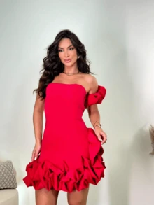 EXCLUSIVE DRESS FASHION BLOGGER CHRISTMAS 2025 - Đỏ - Xem 3