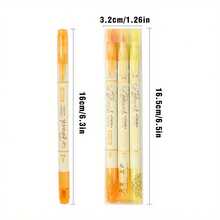 3pcs New National Color Student Soft Head Soft Painting Pen Color Painting Double Headed Beautiful Pen Art Calligraphy Small Kai Practicing Pen - Magnolia Spring Song 3pcs/box - View 2