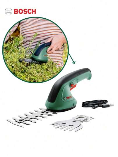 bosch 博世 EasyShear 无绳电动树篱修剪机、花园电动工具、草坪和花园剪、家用树篱修剪机