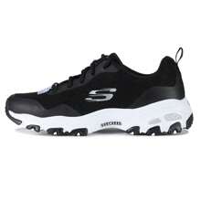 Skechers D'LITES 1.0 女士户外减震休闲运动鞋，熊猫款 - 黑色/白色 - 查看 1