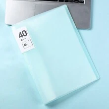 1 pieza Álbum de almacenamiento de pintura de diamantes, libro de almacenamiento de dibujos con bolsillos transparentes duraderos y 40 páginas, carpeta de archivos para estudiante, papelería, certificados y herramienta de exhibición de documentos - Multicolor - Ver 13