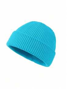 1 Pc Unisex Solid Knitted Beanie Cap, Y2K Style Knit Hat, Warm & Versatile For Skiing, Outdoor, Winter, Casual - Knitted Hat - View 36