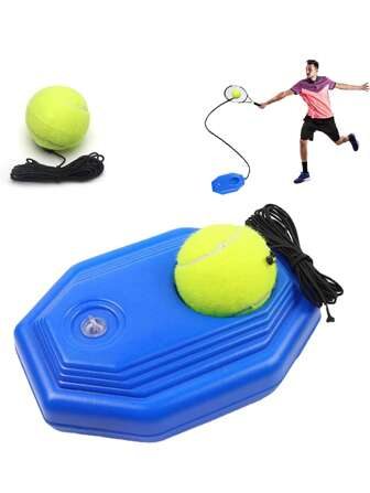 1pc Tennistrainer Enkelspel Met String Bounce Racket Eén Persoon Oefening Beginnersartefact (Zonder Tennisracket)