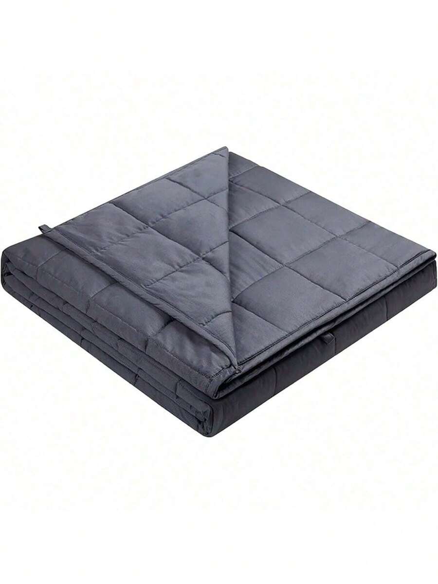 Weighted Blanket (60''x80'', 20lbs, Queen Size Dark Grey) For Adults