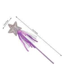 1Pc Glitter Star Wands Princess Angel Fairy Star Magic Wands Girls Fairy Magic Dress-Up Star Wand Angel Fairy Costume Props Wands Sticks For Birthday Christmas Party - Multicolor - View 10