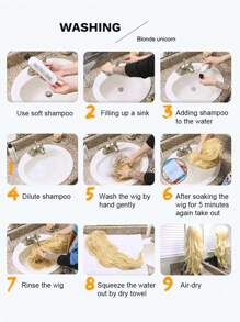 合成耐热编织发髻，带蓬松自然发夹，多种颜色，棕黑色自然接发，女士时尚卷发水波接发，适合日常节日角色扮演派对，圣诞礼物，二手初学者友好礼物 - 亞麻棕 - 查看 12