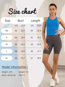 MathCat Workout Tank Tops For Women Racerback Basic Running Tanks Seamless Athletic Yoga Tops With Built In Bra - 寶藍色 - 查看 5