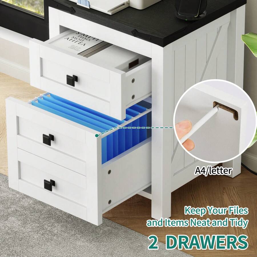 Mordern Wood File 3 Drawers Wood Filing Fits A4, Letter