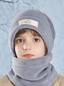 2 piezas Pasamontañas de invierno para niños de 3 a 12 años, bufanda/máscara facial de lana gruesa ajustable para el cuello, adecuado para esquiar, senderismo, ciclismo en clima frío - 2 piezas - Ver 6