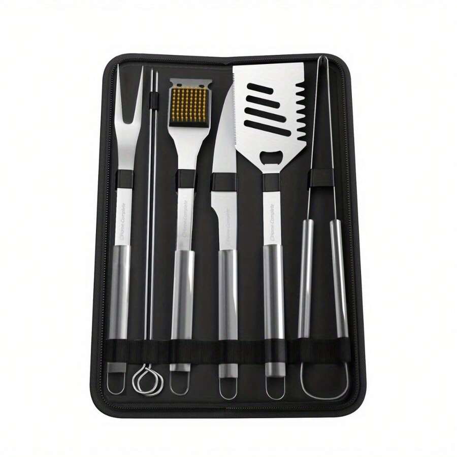 Grill Tool Set, Stainless Steel Barbecue Grilling Accessories With 7