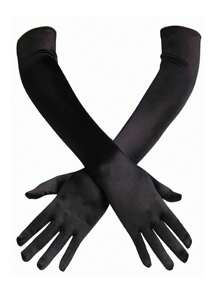 4Pcs 1920s Flapper Accessories Gatsby Costume Accessories Set 20s Flapper Headband Faux Pearl Necklace Gloves Earring Prom - Burgundy - View 7