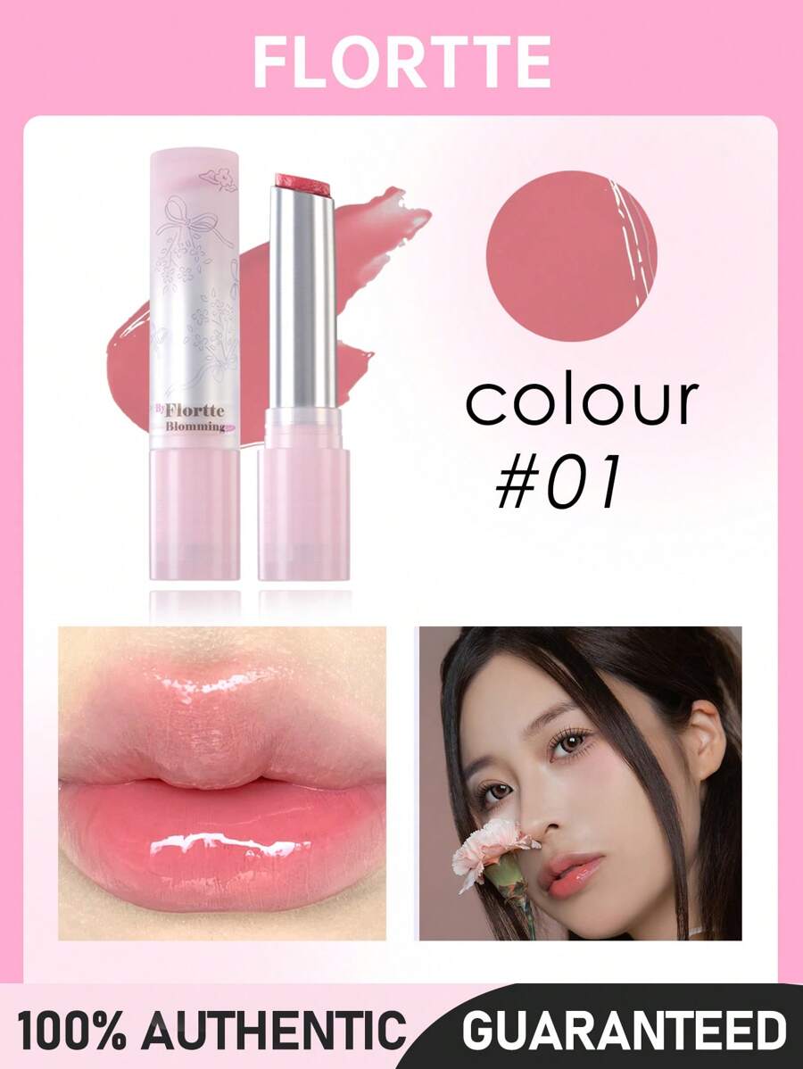 FLORTTE Narcissist Series Lip Gloss Padat Anti Lengket 2.4g 01# Cinta Pada Pandangan Pertama - 01#Cinta pada pandangan pertama - View 1