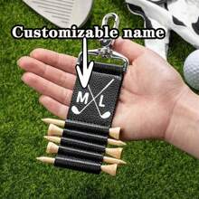 Golftaslabel Gepersonaliseerde golfteehouder Golfcadeau voor mannen Gepersonaliseerd bruidegomcadeau Leren golflabel Aangepast golfaccessoirecadeau voor golfer