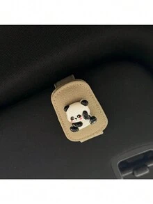 可爱熊猫汽车遮阳板夹眼镜架太阳镜夹多功能收纳夹 - 均碼 - 查看 19