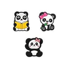 16 buc/set Panda Series Charms pentru pantofi DIY decorare pantofi calitate premium populară charms accesorii sandale cu bule, decorațiuni pantofi din PVC accesorii pentru genți de plajă cadou excelent pentru adolescenți bărbați femei și adulți