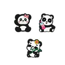 16 buc/set Panda Series Charms pentru pantofi DIY decorare pantofi calitate premium populară charms accesorii sandale cu bule, decorațiuni pantofi din PVC accesorii pentru genți de plajă cadou excelent pentru adolescenți bărbați femei și adulți