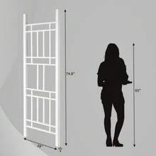 Garden Trellis 28"W X 75"H For Climbing Plants, Vinyl Trellis Indoor Outdoor Plant Support For Vines, Flowers, Vegetables, White - trắng - Xem 4