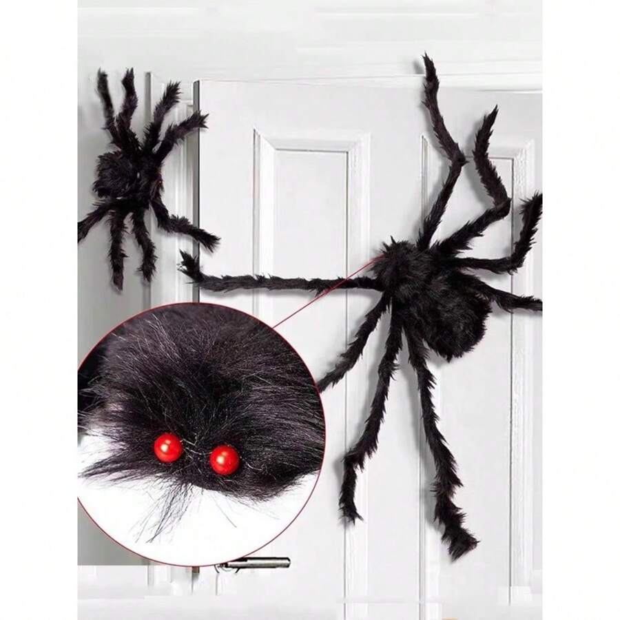 75CM-Giant Plush Spider Halloween Decoration - 彩色 - 查看 1