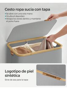 SONGMICS Laundry Baskets - chim bồ câu màu xám - Xem 6