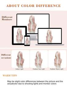 Front Spitzen Lange natürliche lockige Perücke, Mittelscheitel Perücke, Eine-Linie-Spitze 2,5*0,1 Hellrosa 30 Zoll, Halbgewebte Tages-Natürlich, Glatt und Realistisch Perücke