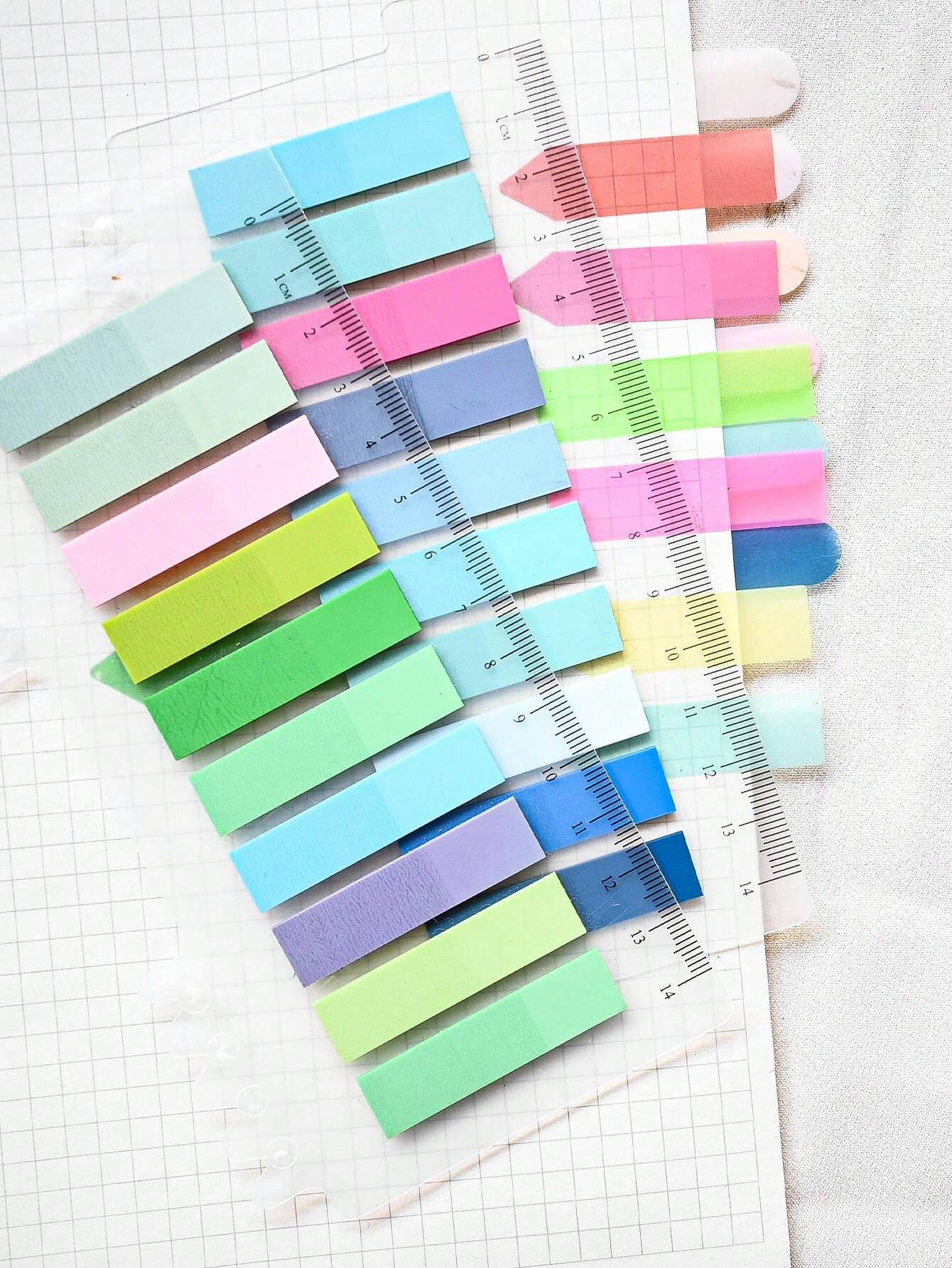 200 Sheets Of 1 Type Of Index Sticker PET Plastic Material Indication