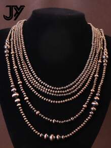 1pc Western Country Style Beaded Multi-Layer CCB Necklace - Navajo Necklace - View 8