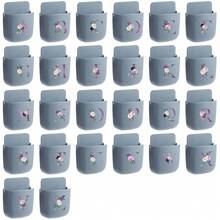 家用无孔浴室厨房盒便携式壁挂式收纳架小物件收纳盒家用无孔存储整理架手机充电收纳盒首字母名称 26 个字母图案 - 彩色 - 查看 5