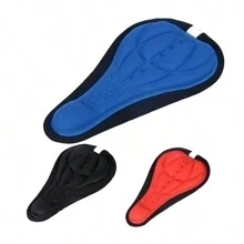 1入山地車3D坐墊套，厚矽膠海綿坐墊，透氣花紋款式 - 藍色 - 查看 2