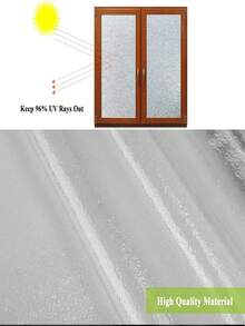 Phim cửa sổ riêng tư, Phim cửa kính trang trí, Phim cách nhiệt cửa sổ tĩnh điện, Không keo dán, có thể tháo rời, Chống tia UV để trang trí nhà và văn phòng - trắng - Xem 7