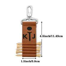 Golftaslabel Gepersonaliseerde golfteehouder Golfcadeau voor mannen Gepersonaliseerd bruidegomcadeau Leren golflabel Aangepast golfaccessoirecadeau voor golfer