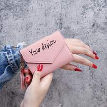 1/2/5pcs Personalized Heart-Shaped Tassel Wallet - Customized Text Women's Card Holder & ID Sleeve, Perfect Gift For Girlfriend - Multicolor - View 6