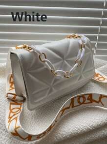 1set High Fashion Embossed Crossbody Bag, Flap Shoulder Bag, Women Casual Handbag & Wallet